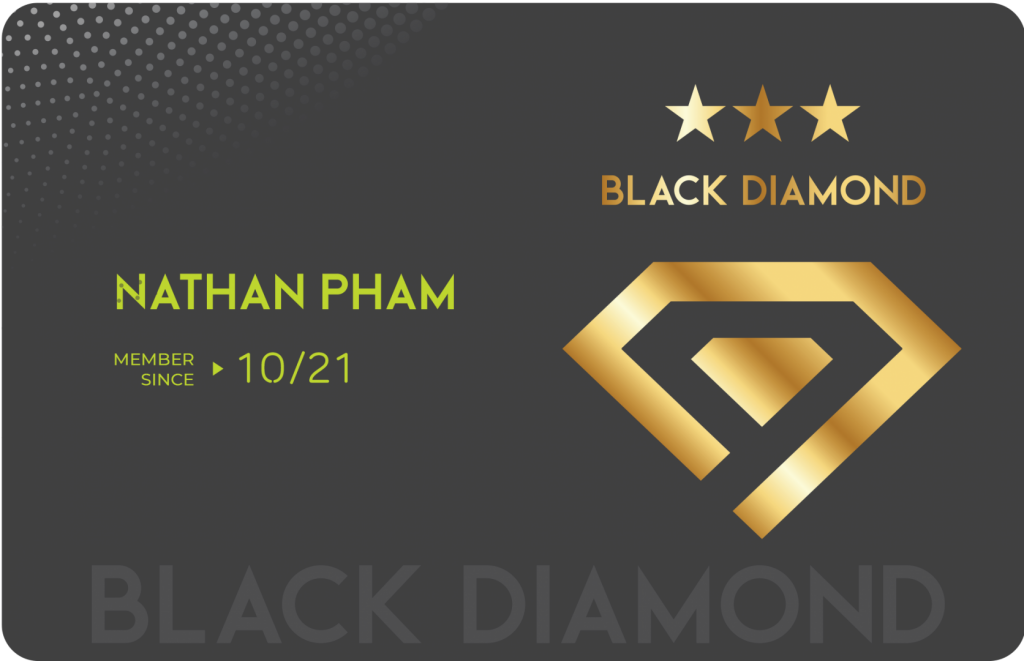 Thẻ Golf 1 Black Diamond