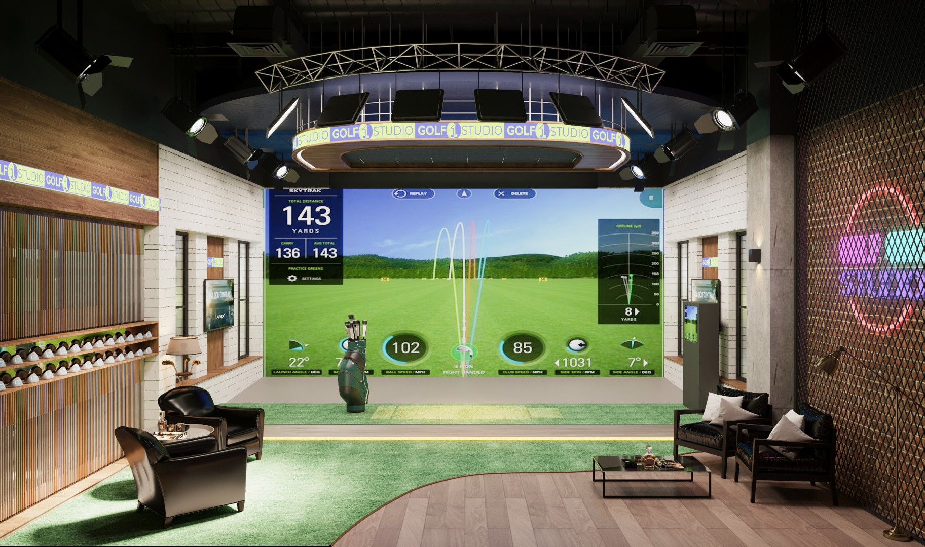 không gian Golf 1 Studio - phòng VIP