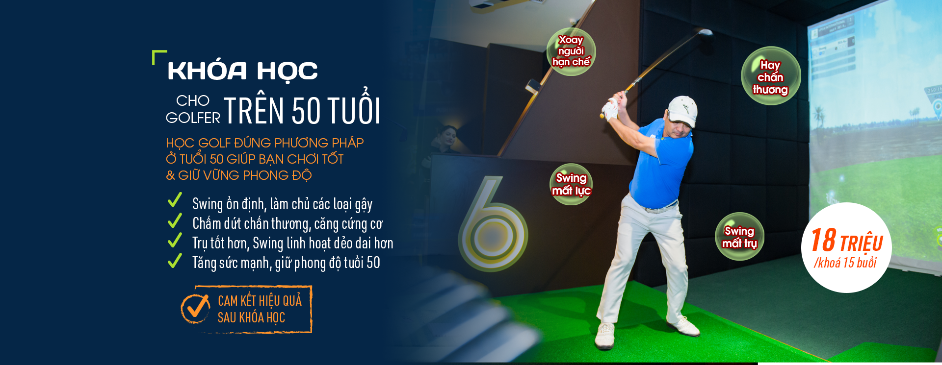 Khóa học Golf người trên 50 tuổi
